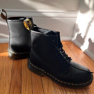 Dr. Martens Classic Black Boots with Yellow Accents